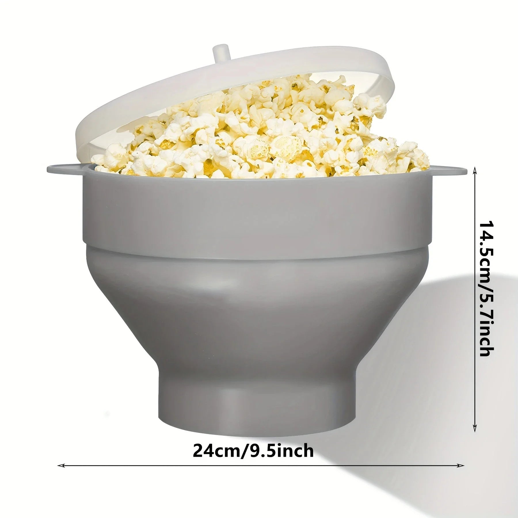 1pc Microwave Popcorn Maker-3L Large Capacity,Foldable Silicone Bowl,BPA-Free & Dishwasher Safe, Perfect for Family Movie Nights