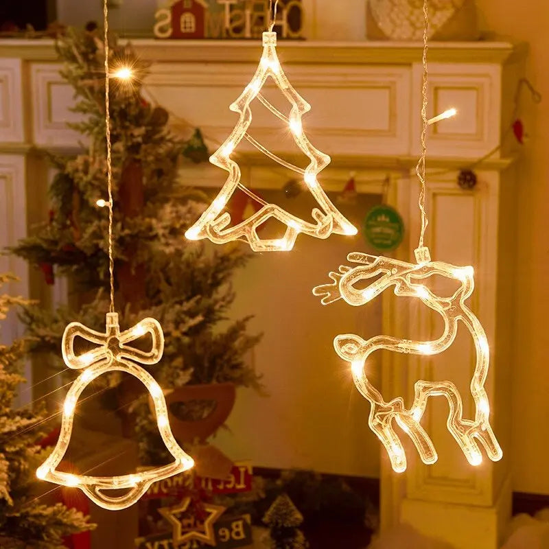 LED Christmas Garland String Lights Fairy Curtain Light For Home New Year Party Wedding Holiday Decor