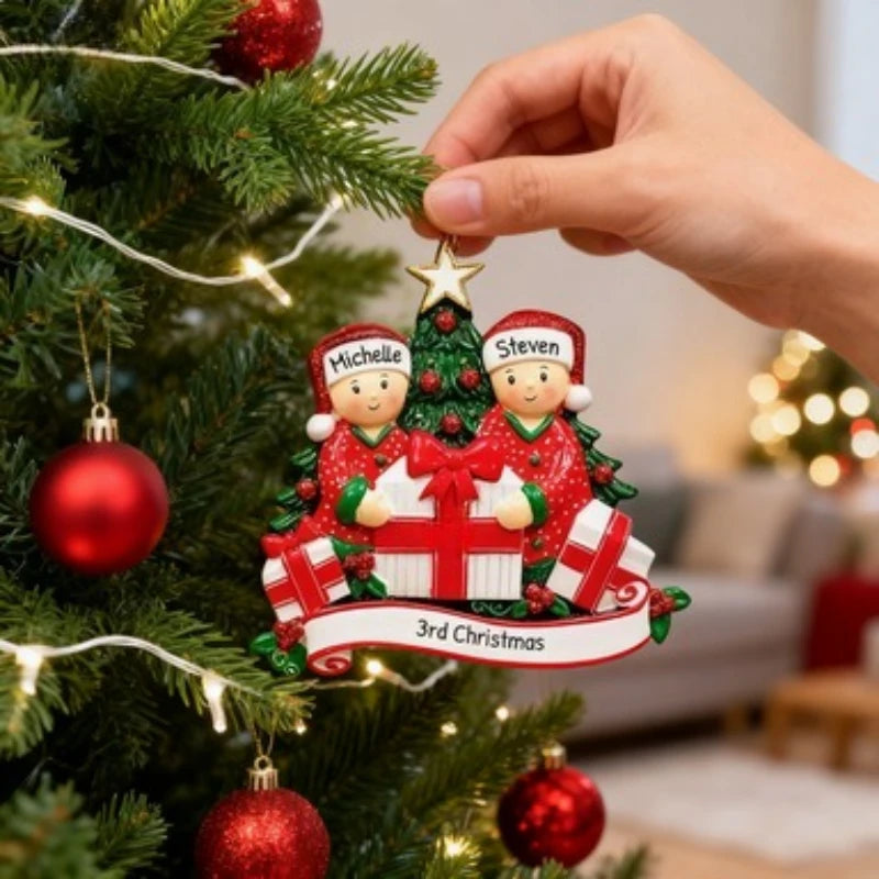 Christmas Tree Hanging Decorations DIY Personalised Navidad Ornaments For Home Xmas Decor New Year 2025 Gifts Crafts