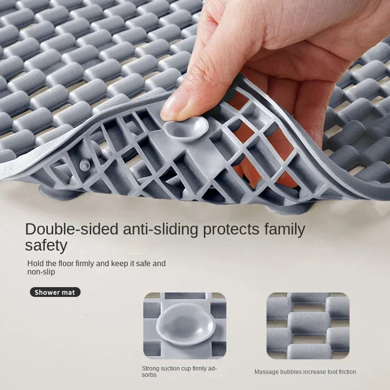 Easy Clean Waterproof Mat Non-Slip Bath Mat Anti Fall Bathroom Floor Mat Household Bathroom Toilet Area Mat Shower Foot Mats