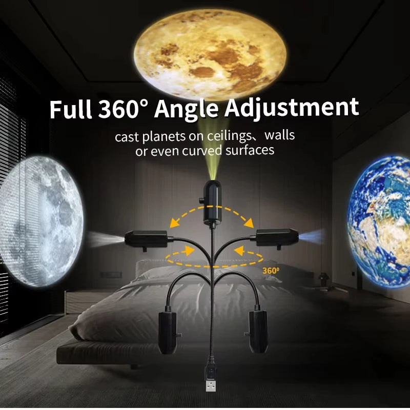 2025 Christmas Decoration Projector LED Night Light USB Powered 360° Rotatable for Creating Festive Atmosphere on Wall Ceiling