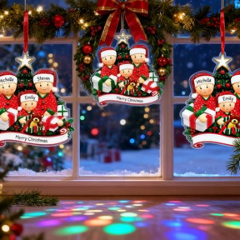 Christmas Tree Hanging Decorations DIY Personalised Navidad Ornaments For Home Xmas Decor New Year 2025 Gifts Crafts