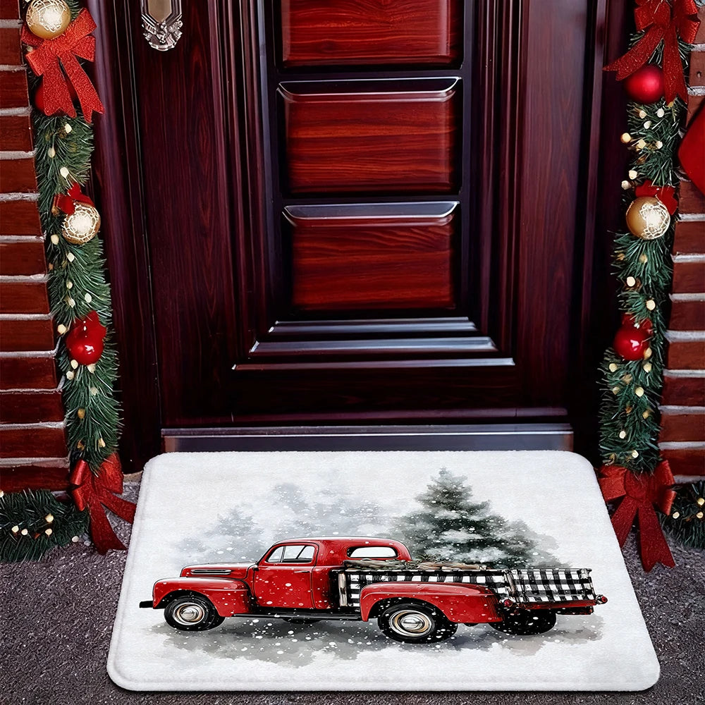 Christmas Tree Design DoormatHome Decor Bedroom Living Room Entryway Floor Mat Kitchen Bathroom Carpet