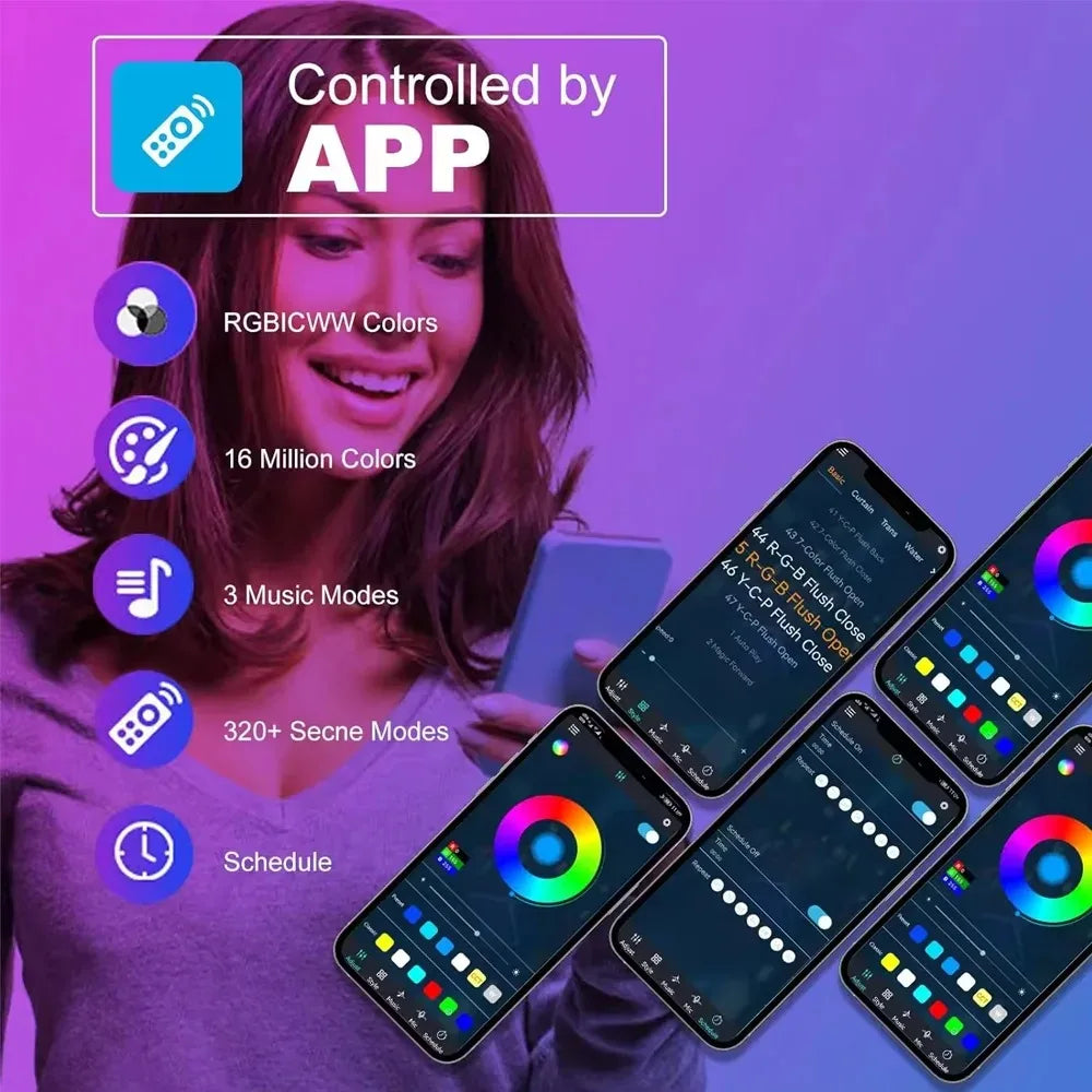 LED Desktop Ambient Light For Living Room Bedroom Computer Desk Game Room RGB Illusion Ambient Lighting Bluetooth APP Connection