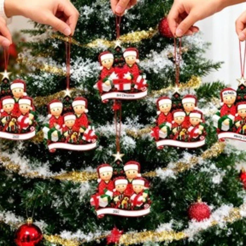 Christmas Tree Hanging Decorations DIY Personalised Navidad Ornaments For Home Xmas Decor New Year 2025 Gifts Crafts
