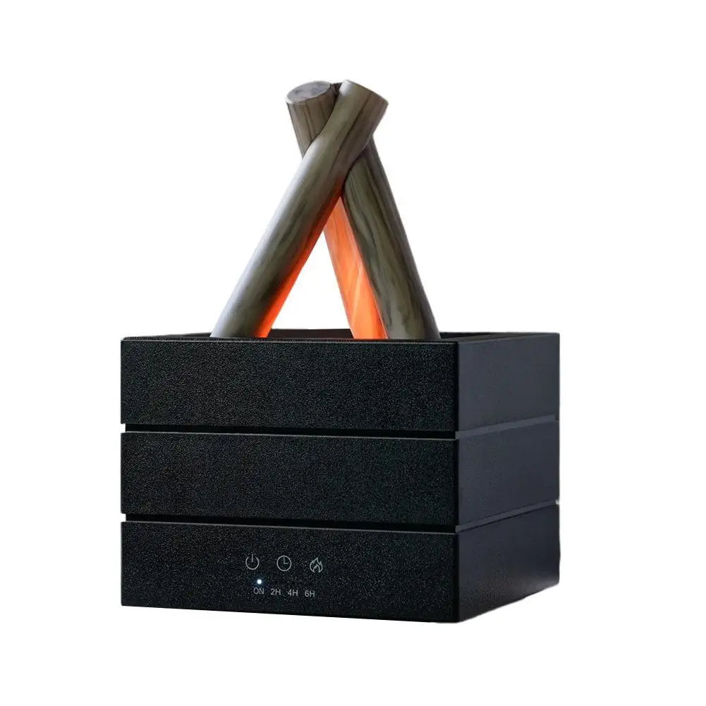 2025 Winter Bonfire Aroma Diffuser Home Flame Spray Ambient Light Large Capacity Wood Grain Humidifier (No Essential Oils)