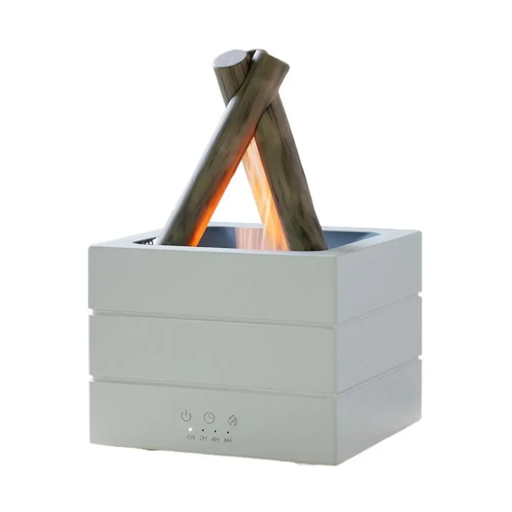 2025 Winter Bonfire Aroma Diffuser Home Flame Spray Ambient Light Large Capacity Wood Grain Humidifier (No Essential Oils)