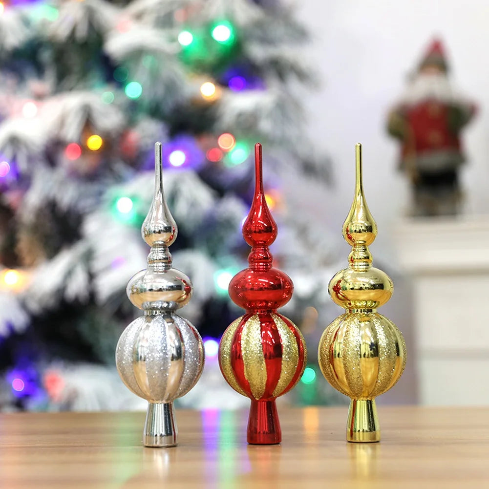 Christmas Tree Decorations, Shiny Christmas Tree Top Ornaments Xmas Tree Decoration For Festive Party Decor Anti-slip