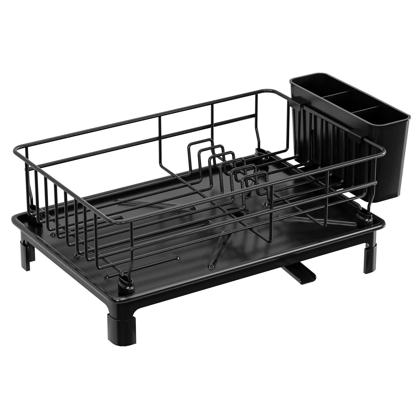 Multi-Functional Kitchen Organizer: Countertop & Cabinet Dish Rack + Utensil Drainer Storage with Stackable Design Storage Rack
