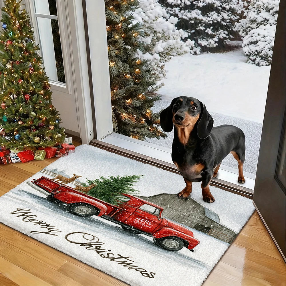 Christmas Tree Design DoormatHome Decor Bedroom Living Room Entryway Floor Mat Kitchen Bathroom Carpet