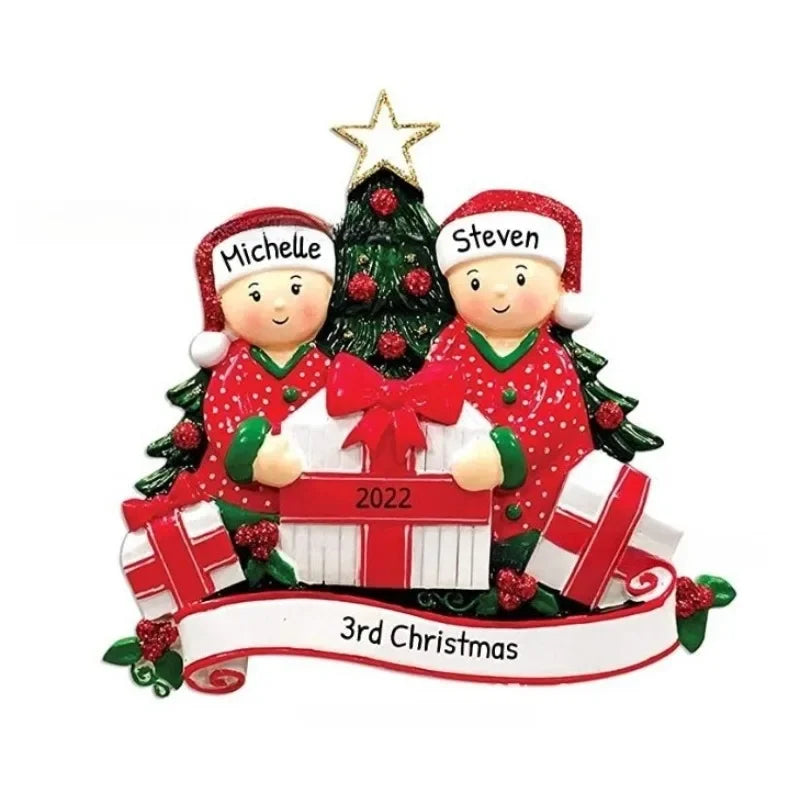 Christmas Tree Hanging Decorations DIY Personalised Navidad Ornaments For Home Xmas Decor New Year 2025 Gifts Crafts