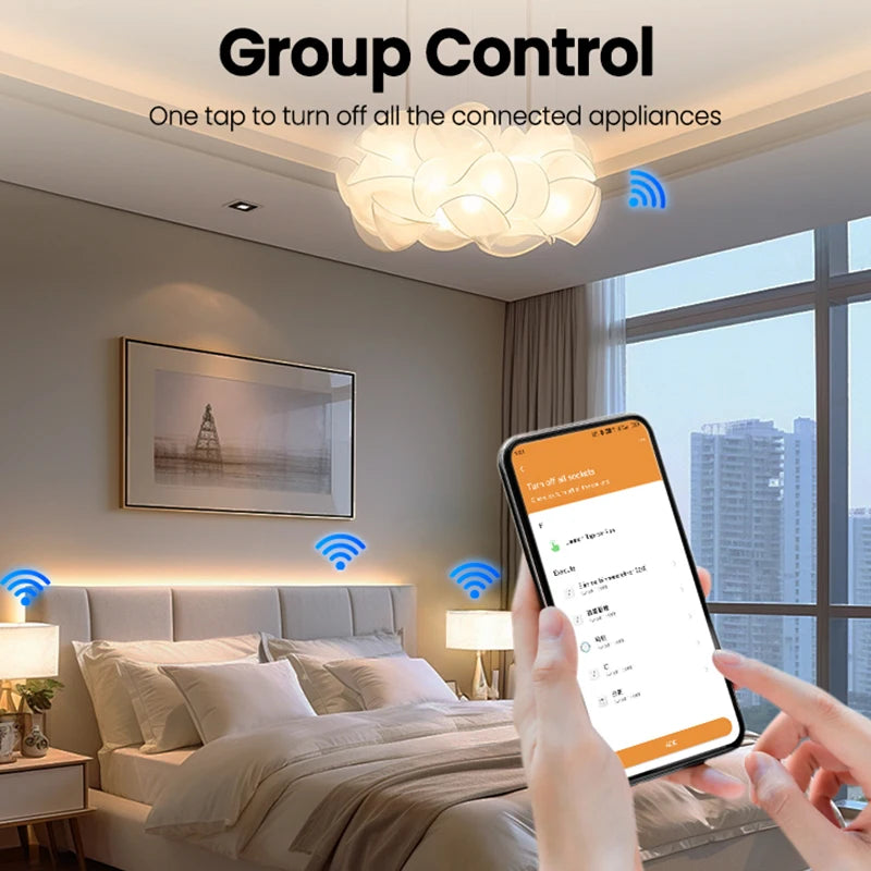 16A Smart Plug with Bluetooth App Control Power Monitoring Timer Countdown Group Voice Control PowerOff Memory Works with Alexa