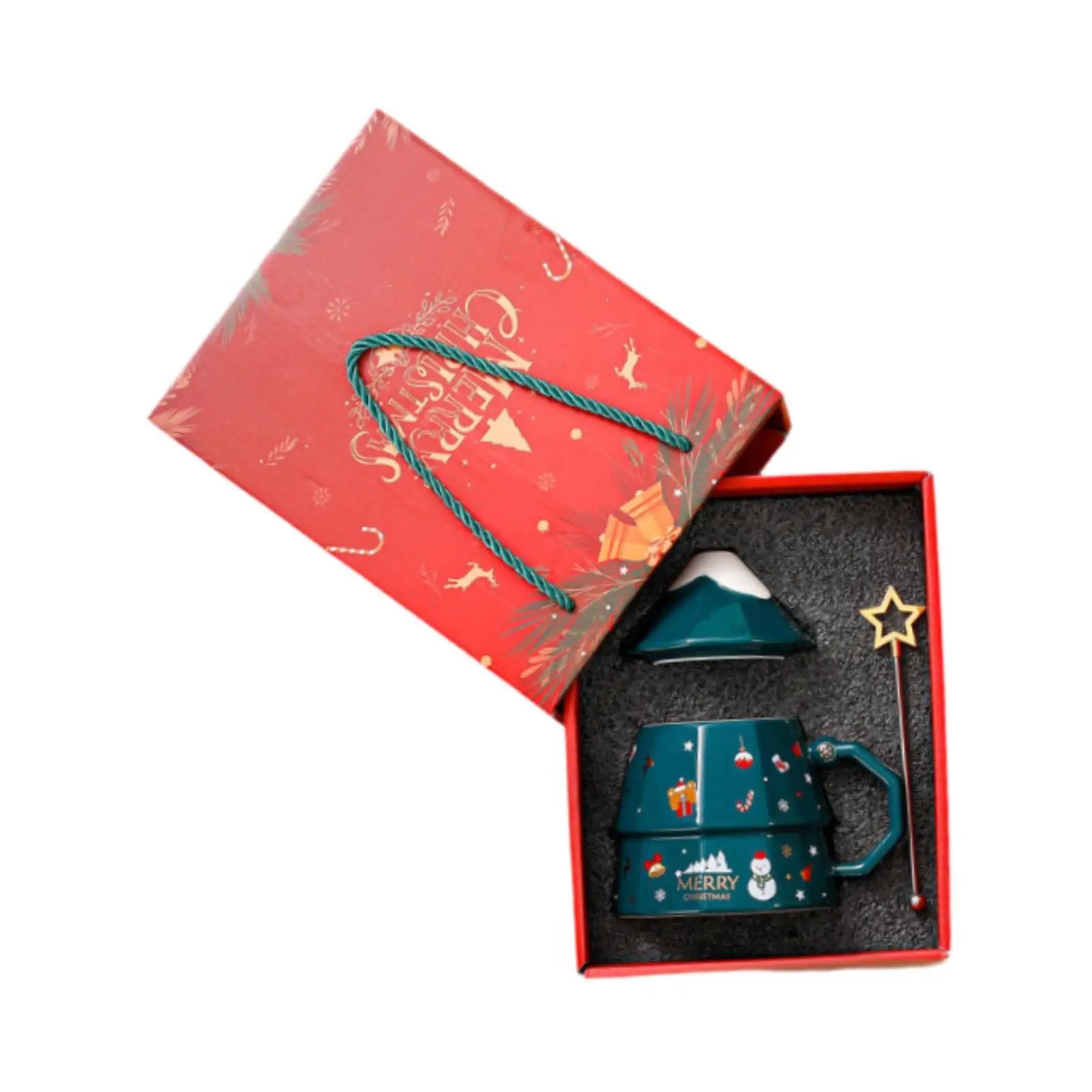 Christmas Tree Mug Ceramic Xmas Cup Funny Morning Drinkware Holiday Coffee Tea Mug Unique Festive Design Durable and Stylish