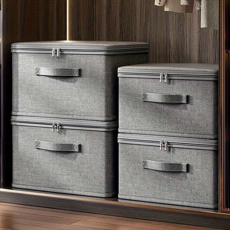 Super-sized stackable storage box - versatile and space-saving closet, bedroom, kitchen, and other storage organizer.