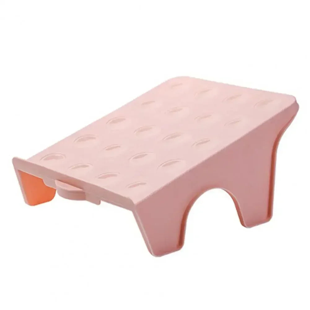 Household Solid Color Small Double Shelf Space Savers White Shoe Rack Cabinets Organizer Closet Holder Bracket Storages Racks