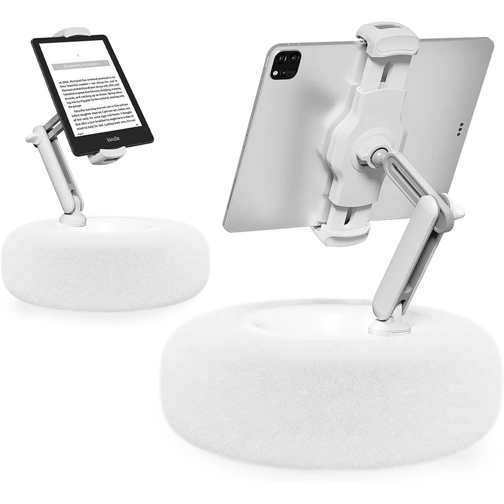 New 2025 Plush Pillow Phone Tablet Bracket Desktop Stand Adjustable Length Angle For Live Straming Video Chat Lazy Tablet Holder