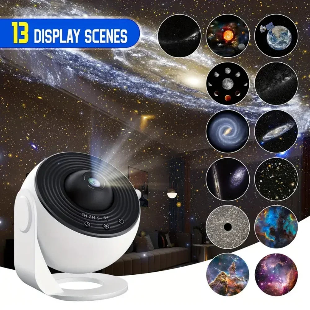 Starry Sky Galaxy Projector Night Light Projector 360 ° Rotating Planetarium Lamp Home Bedroom Wedding Decoration Atmosphere Upg