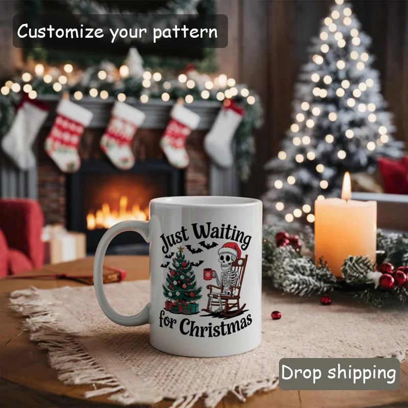 High Quality Customizable Christmas Mug With Your Own Pattern And Text Ideal Gift For Friends Perfect For Holiday Decoration