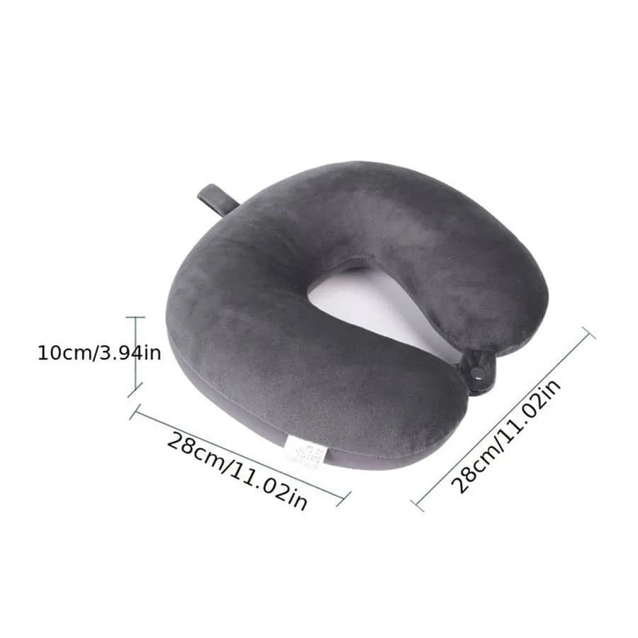 1pc Travel Pillow Neck Pillow Airplane Pillow Traveling Car Home Office Travel Neck Flight Pillow Snap Strap Soft Cover