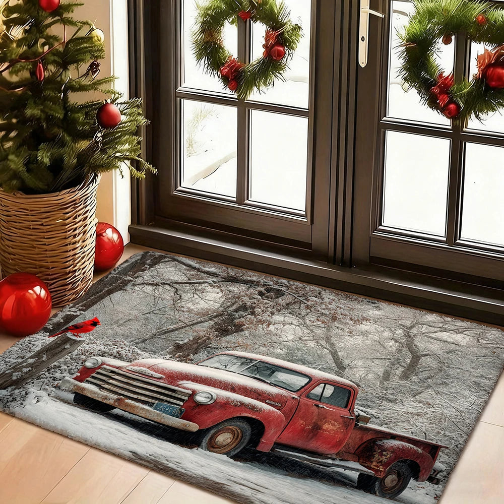 Christmas Tree Design DoormatHome Decor Bedroom Living Room Entryway Floor Mat Kitchen Bathroom Carpet